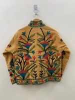 Veste en velours brodée Suzani pour femme, faite à la main, style bohème, courte, à motifs floraux, idéale pour les festivals, veste de créateur, très vendue