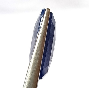 Saphir bleu naturel de 31,45 carats provenant de Birmanie, taille coussin facettée, non chauffé, pierre précieuse en vrac - Product Image 5