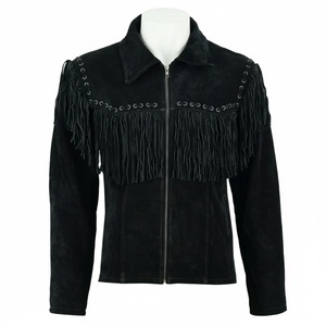 เสื้อแจ็คเก็ตหนังแท้สไตล์ตะวันตกสำหรับผู้หญิง สวมใส่สบาย ดีไซน์ทันสมัย พร้อมซิปด้านหน้าแบบสั่งทำพิเศษ - Product Image 1