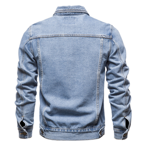 High Quality Premium 100% Cotton Denim Jacket for Men Vintage Ripped Slim Fit Streetwear Windproof Eco-Friendly Winter - Product Image 2