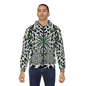 Sudadera con capucha unisex de algodón 100% de alta calidad, personalizada al por mayor, con cremallera, bordada, con cuentas, deportiva, cómoda, de forro polar, para otoño, con sublimación. - Product Image 3