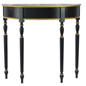 Superior High Quality Half Moon <b>Console</b> Table-<b>Black</b> for Entryway Hallway Living Room DIY Leather Craft - Product Image 1