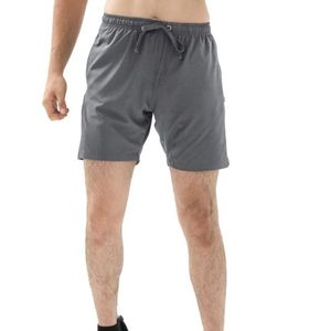 Shorts de marathon gris pour hommes, légers, pour la course à pied, l'entraînement athlétique, les exercices sportifs, avec cordon de serrage à la taille, vêtements de sport décontractés - Product Image 1