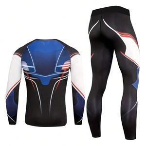 Combinaisons de compression de qualité supérieure à prix de gros, fabriquées professionnellement, pour la salle de sport, vêtements de sport pour hommes, ensembles de compression - Product Image 2