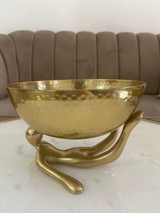 Tazón para Servir Ensaladas de Frutas, Acabado en Níquel, Hecho a Mano, Apto para Lavavajillas, Moderno, Lujoso, Personalizable, Centro de Mesa - Product Image 5