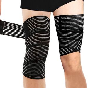 Bandas Elásticas Profesionales para Soporte de Rodilla en Sentadillas, Entrenamiento de Powerlifting, Azules a Rayas, Envolturas de Rodilla para Levantamiento de Pesas, de Goma Natural y PVC - Product Image 6