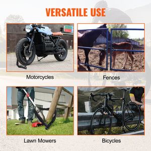 Lucchetto a Catena per Bicicletta da 2,79 Piedi, Antifurto ad Alta Sicurezza con 2 Chiavi a Combinazione, Caratteristiche di Sicurezza per l'Uso Quotidiano - Product Image 5