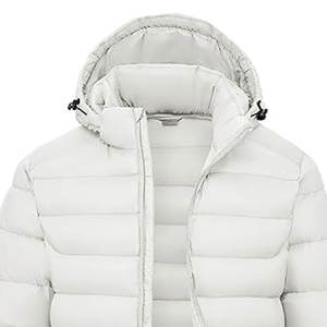 Veste matelassée isolante pour homme, directement de l'usine, avec capuche amovible, tissu léger résistant à l'eau, ourlet réglable - Product Image 2