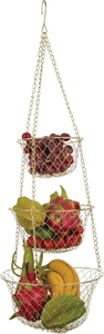 32-Inch Kitchen Fruit <b>Basket</b> Tiered Hanging Metal Design for Party Occasions - Product Image 4