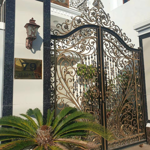 Portail en fer forgé de style moderne, sur mesure, de luxe, pour jardin, villa, école, entrée de hall - Product Image 1