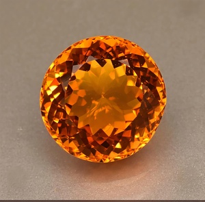 พลอยซิทรินทรงกลมขนาด 10 มม. แบบเจียระไน - พลอยซิทรินคุณภาพสูง สีและรูปทรงสวยงาม เหมาะสำหรับทำเครื่องประดับ - Product Image 3