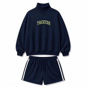 ชุดเสื้อแขนยาวและกางเกงขาสั้นลายโลโก้ Trackstar สำหรับผู้หญิง รุ่น TS-SET-070 - Product Image 6