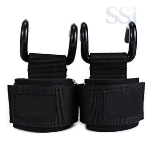 Crochets de musculation antidérapants avec sangles de soutien pour les poignets, poignées rembourrées pour la musculation, équipement d'entraînement de force - Product Image 6