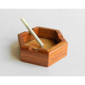 Cendrier en bois de noyer massif artisanal de qualité supérieure pour hommes, porte-cendres de bureau pour la maison et le bureau - Product Image 6