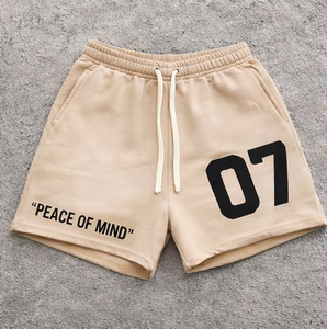 Custom <b>Men</b> <b>Patch</b> Embroidery Acid Wash <b>Shorts</b> Vintage Sun Dye Fade Sweat Cotton Distressed Cut Edge Streetwear Vintage - Product Image 4