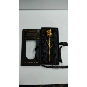 Rosa real bañada en oro de 24k, hecha a mano y preservada, con caja de regalo, un regalo romántico y amable para el día de San Valentín o aniversario, para ella. - Product Image 5