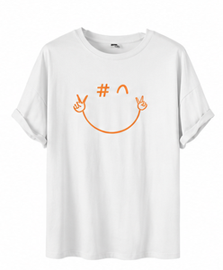 เสื้อยืดสีเขียวมะกอก แขนสั้น คอกลม ทรงโอเวอร์ไซส์ ผ้าเจอร์ซีย์คอตตอน 100% เป็นมิตรกับสิ่งแวดล้อม พิมพ์ลายหน้าคน - Product Image 2