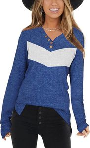 Hot Selling Classic Design Polyester Canvas Chiffon Button Ladies' Casual Long Sleeved T-Shirt <b>Top</b> Winter - Product Image 3