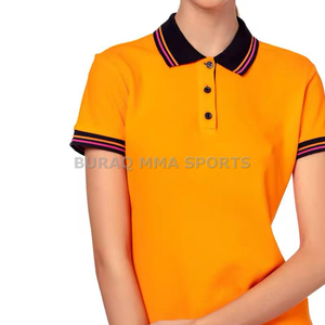 Polo de mujer de manga corta de secado rápido, informal, con cuello de punto, corte regular - Product Image 4
