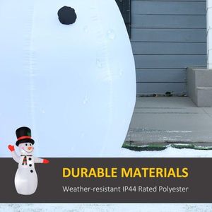 Pupazzo di Neve Gonfiabile, Decorazione Natalizia da Giardino, Ornamento per Esterni per le Festività - Product Image 6