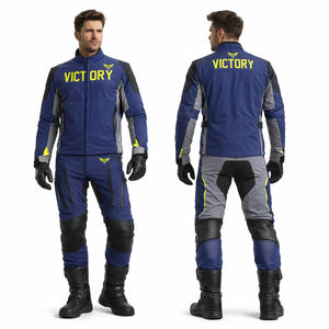 Combinaison de moto imperméable pour homme, veste et pantalon de moto pour aventures et voyages, équipement de protection pour motards - Product Image 1