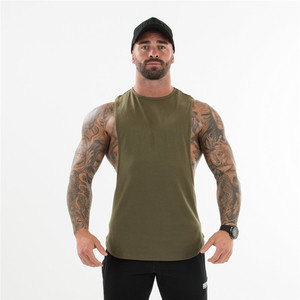 Men's <b>Black</b> Sleeveless <b>Tank</b> <b>Top</b> O-Neck Solid Color Breathable Knitted Casual Workout Vest - Product Image 3