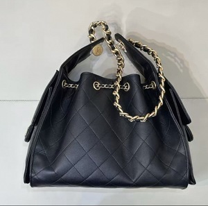 Black Fashion Quilted Genuine Leather Vintage Embroidery Two Straps Shoulder Bag <b>Large</b> Capacity Tote <b>Purse</b> for Daily Travel - Product Image 2