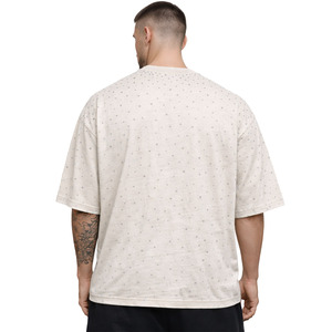 Y2k Trendy Men's shirts Rhinestone Graphic T-shirt Beige Oversized Cotton Tee Washed Streetwear <b>Hip</b> Hop Luxury Custom Print Top - Product Image 5