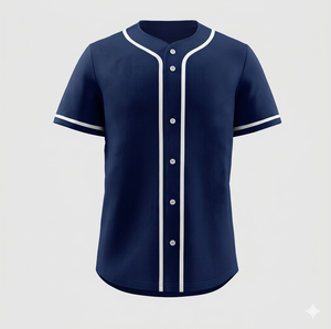 Summer Wear Men's <b>Baseball</b> Jersey Breathable Two Button Jersey Heat-Transfer Printed 100% Polyester Anti-Bacterial Low Price - Product Image 6
