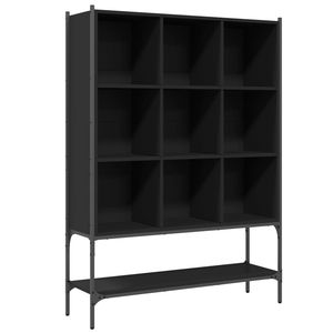 Librería mediana de madera de ingeniería y acero en color negro - Product Image 2