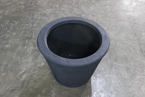 KNT Creations Lightweight Durable Fiberglass Hanging Floor Boughpot Classic Modern Circular Smooth Texture Indoor Outdoor Plant - Product Image 5