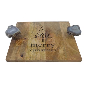 Plateaux en bois vintage bon marché avec impression de logos, pour la maison et les hôtels, vaisselle, plateau à fromage, bol à salade en bois - Product Image 1