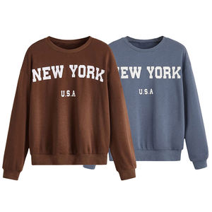 Pull-over court à col rond pour homme, personnalisé OEM, manches longues, 100 % coton, uni, avec impression sérigraphique et numérique, vente en gros - Product Image 5