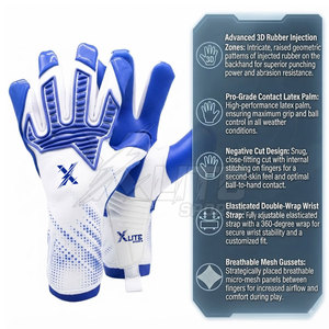Équipement de gardien de but de football, injecteur en caoutchouc professionnel, gants de gardien de but respirants antidérapants pour l'entraînement au football, les matchs quotidiens - Product Image 2