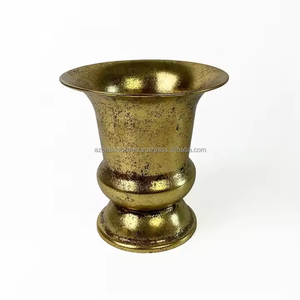 Lander Luxury Compota Boda Decorativo Oro Metal Florero Mesa Centro de mesa Florero por Azora Industries - Product Image 5