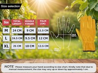 Gants de travail de jardin en cuir jaune, résistants aux coupures, ambidextres, à manchette droite, à enfiler, équipement de protection