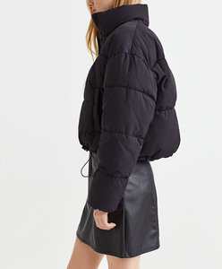 Women Winter Warm Heavyweight Zip Waterproof New Arrival Stylish Fashionable Dyed Embroidery Quilted Hooded Puffer <b>Jacket</b> - Product Image 4