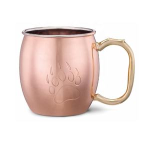 แก้วกาแฟรูปหมีทำจากทองแดงมอสโกมีด้ามจับทำจากทองเหลืองเคลือบเงาสำหรับร้านอาหารโรงแรมเหยือกทองแดงบาร์เครื่องประดับ - Product Image 6