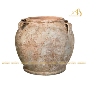 Art-home Ceramics Pot de fleurs moderne en céramique jaune AN546H110 avec finition galvanisée pour la décoration de jardin et mini-paysages - Product Image 1