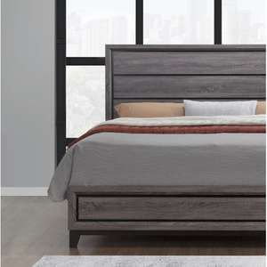 เตียงไม้สีเทาเมอร์เรจ รุ่นควีนไซส์ - Product Image 5