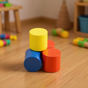 Ilan Cilindri di Legno Colorati 25x25 mm Gioco di Ordinamento 4 Pezzi - Product Image 2