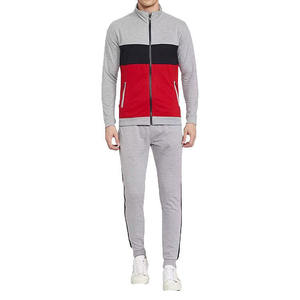 Men's Color Blocking Plus Size 2 1 Design Tracksuit Full Zip Hooded Collar Top Side Pockets Regular Fit Winter Casual Wear Gray - Product Image 1