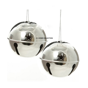 Campanas Navideñas de Metal de Acero Inoxidable de Estilo Clásico, Sublimables, para Decoración del Hogar, Fiestas Navideñas y de Jardín, Juego de 2 - Product Image 1