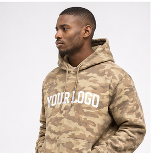 Sweat-shirt à capuche camouflage personnalisé pour homme, en molleton de coton épais, motif désert - Product Image 3