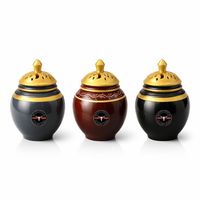 Brûleur d'encens Bakhoor en bois d'acacia noir fait main, design imprimé à la main, décoration traditionnelle pour la maison, cadeau aromatique Oud de haute qualité
