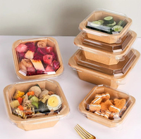 Boîte alimentaire à double paroi en kraft brun, prix de gros, fournisseur fiable, haute qualité, abordable, sûre pour les aliments, avec impression personnalisée