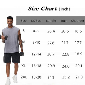 Camiseta sin mangas informal de algodón liso para hombre, transpirable, para verano, para gimnasio, servicio OEM personalizado - Product Image 6
