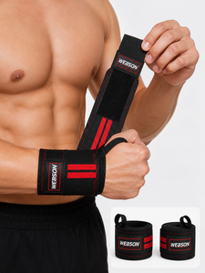 Soporte de Muñeca Webson, Neopreno Antideslizante, Cierre Ajustable con Gancho y Ojal, Rayas Negras y Verdes, Levantamiento de Pesas, Entrenamiento de Fuerza, para Hombre - Product Image 2