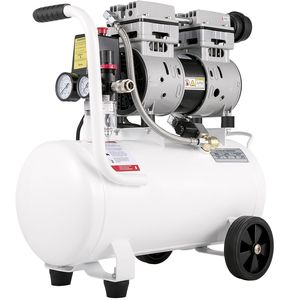 Compresseur d'air portable sans huile de 1 HP avec réservoir en acier de 6,6 gallons, compresseur pancake de 750 W pour pneus, 115 PS, 115 V/60 Hz - Product Image 1