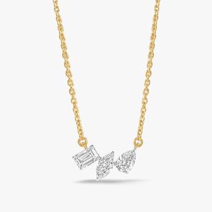 Collana di Lusso da Donna con Diamante Naturale Taglio Fancy da 2 Carati Certificato IGI, Placcata in Oro Giallo 9K, Colore <span class=keywords><strong>FG</strong></span>, Purezza VS1, Gioielleria Fine per Sposa - Product Image 5